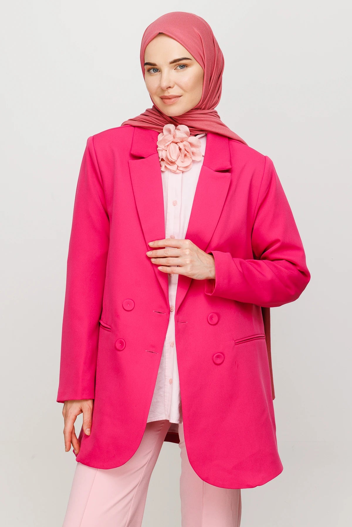 Penye Şal - Brink Pembe