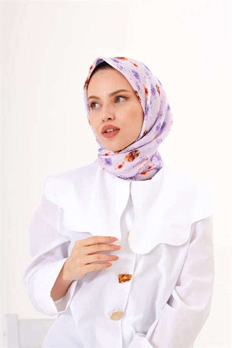 Efsun Desen Pilise Eşarp - Lila
