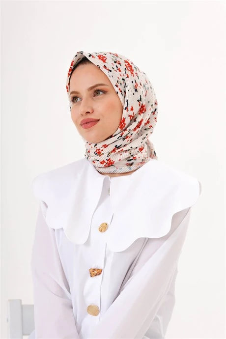 Asma Desen Pilise Eşarp - Kiremit