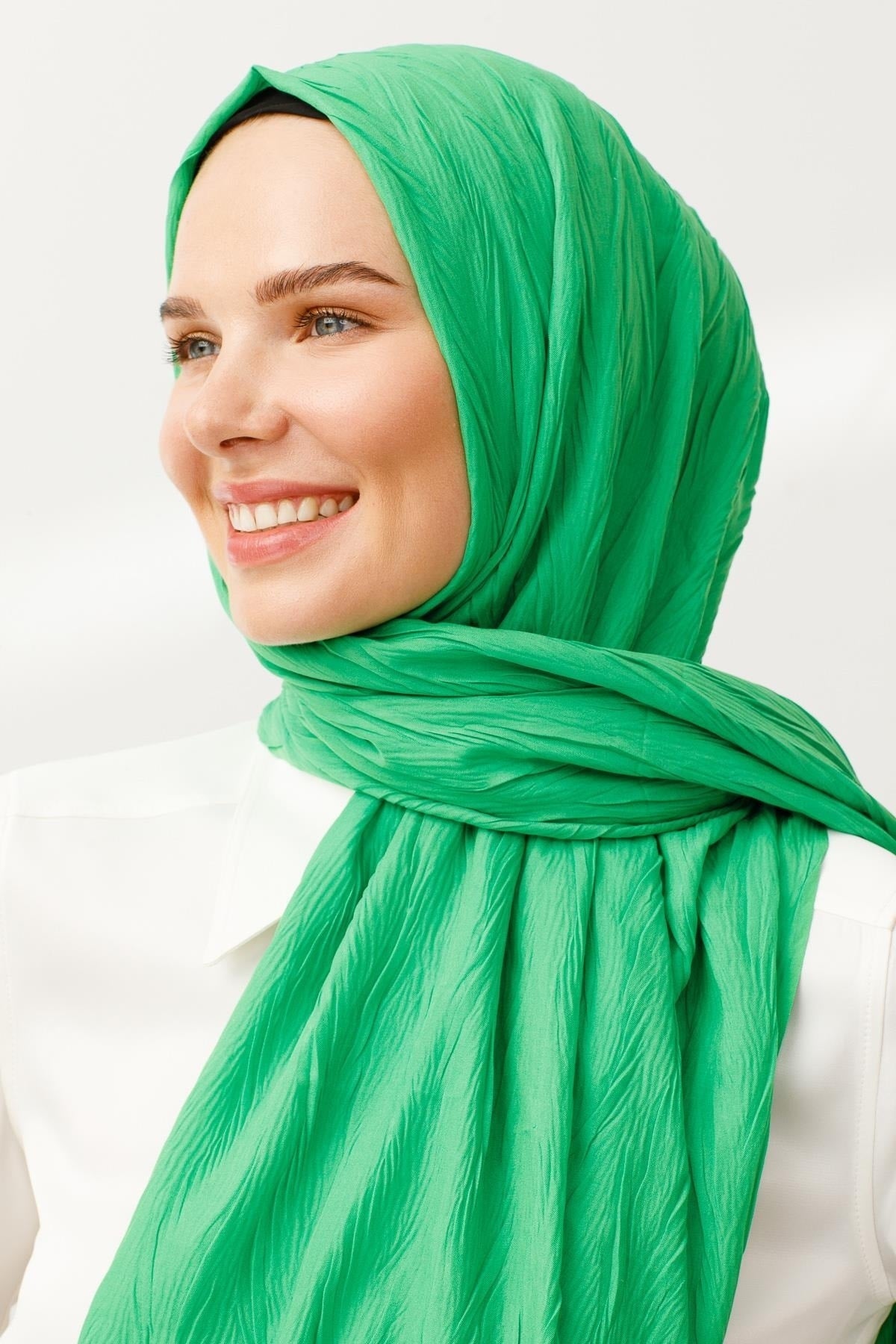 Piliseli Bambu Şal - Benetton Yeşili