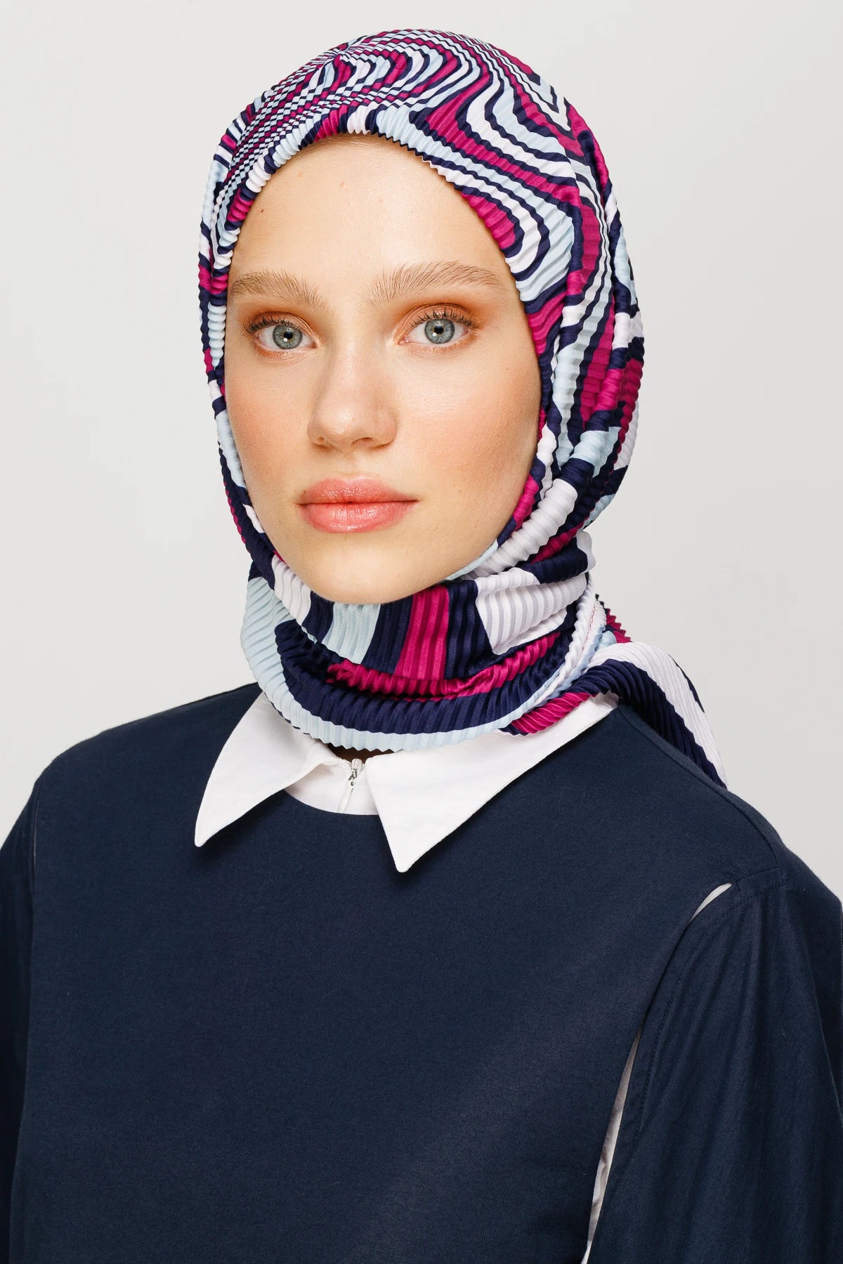 Mira Desen Pilise Eşarp - Magenta