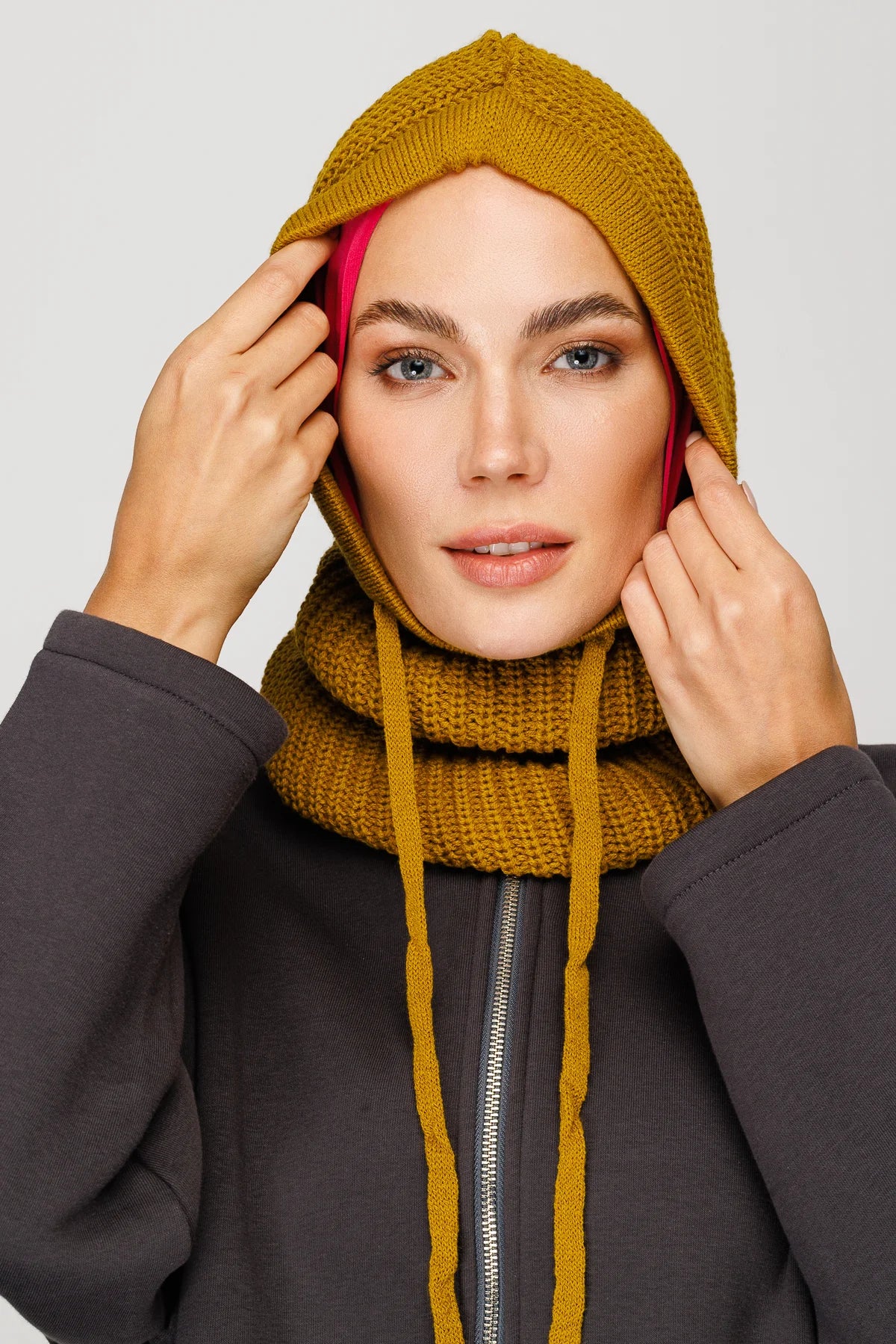 Balaclava Triko Başlık - Zeytin Yeşili