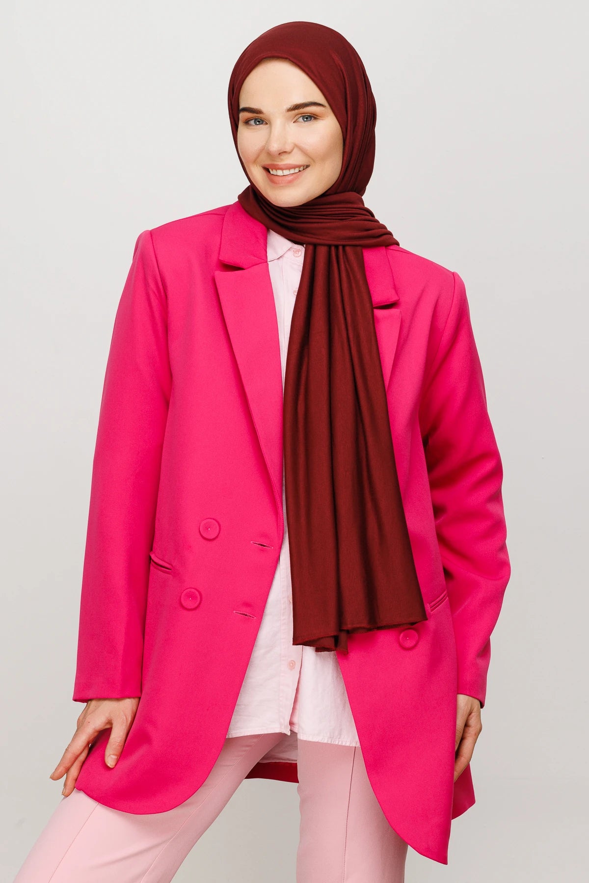 Penye Şal - Bordo