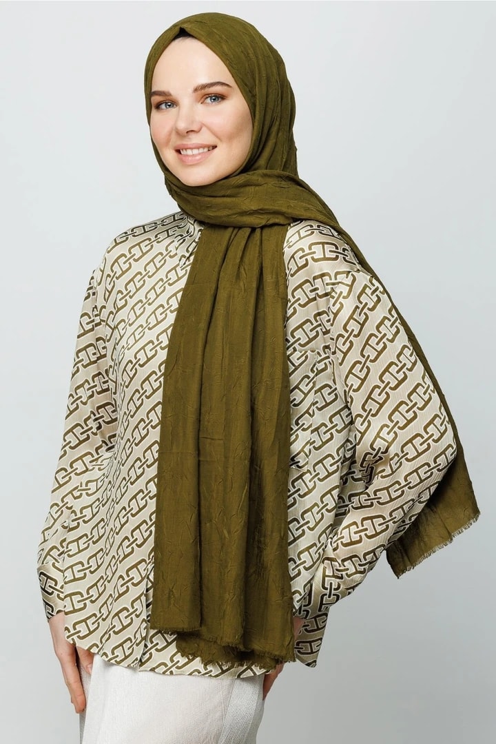 Bambu Şal - Yağ Yeşili