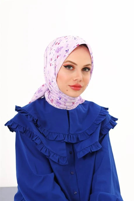 Asma Desen Pilise Eşarp - Lila
