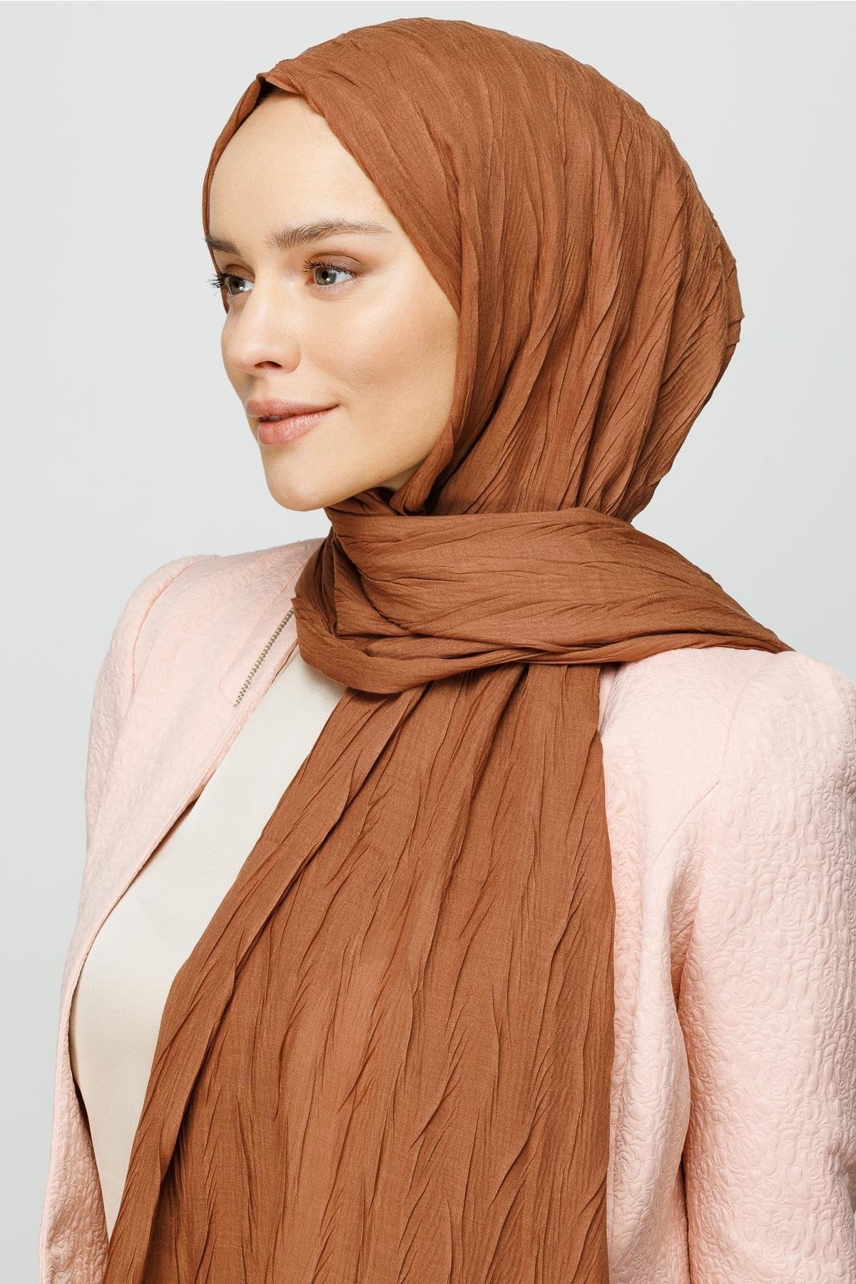Piliseli Bambu Şal - Mocha