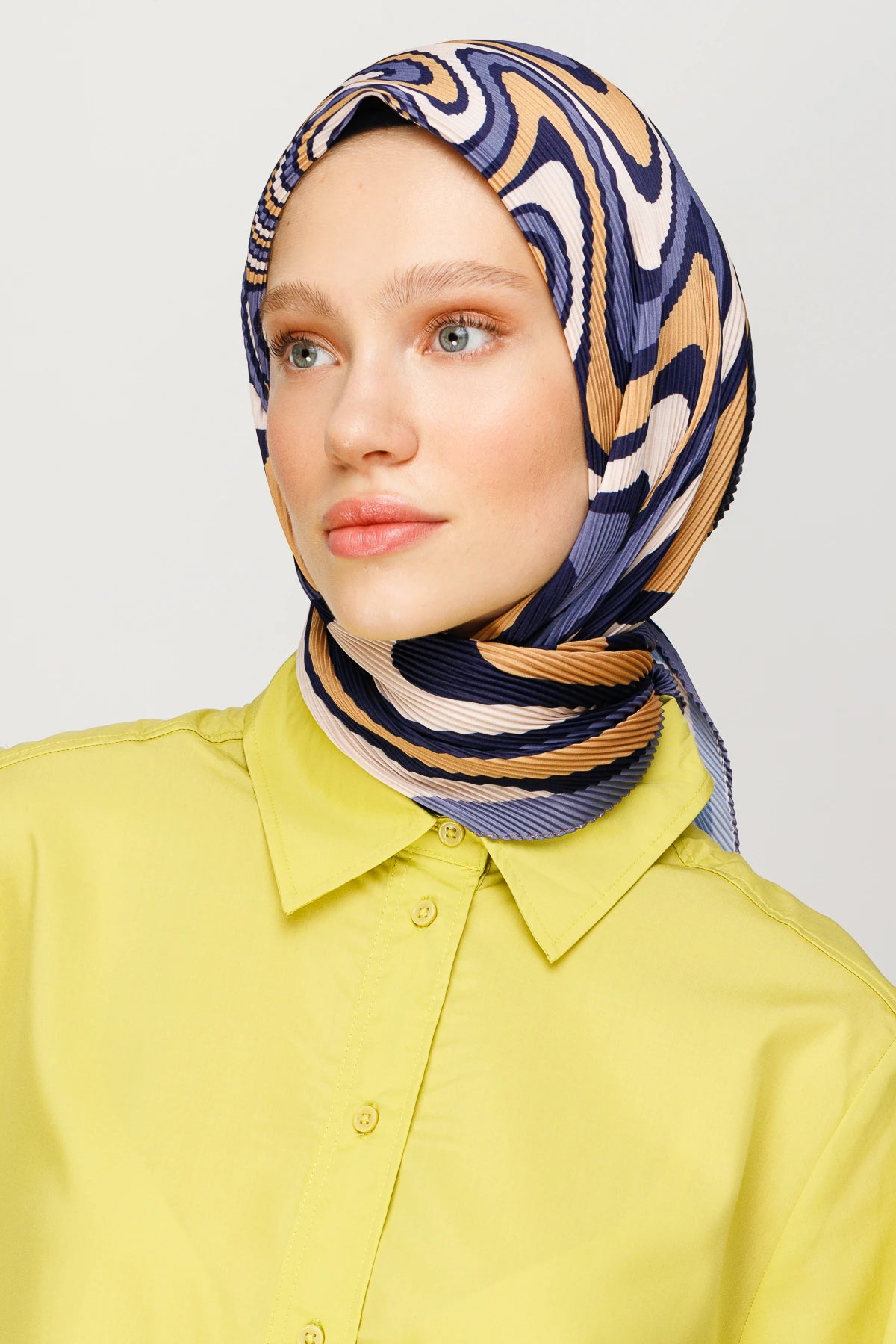 Mira Desen Pilise Eşarp - Safran