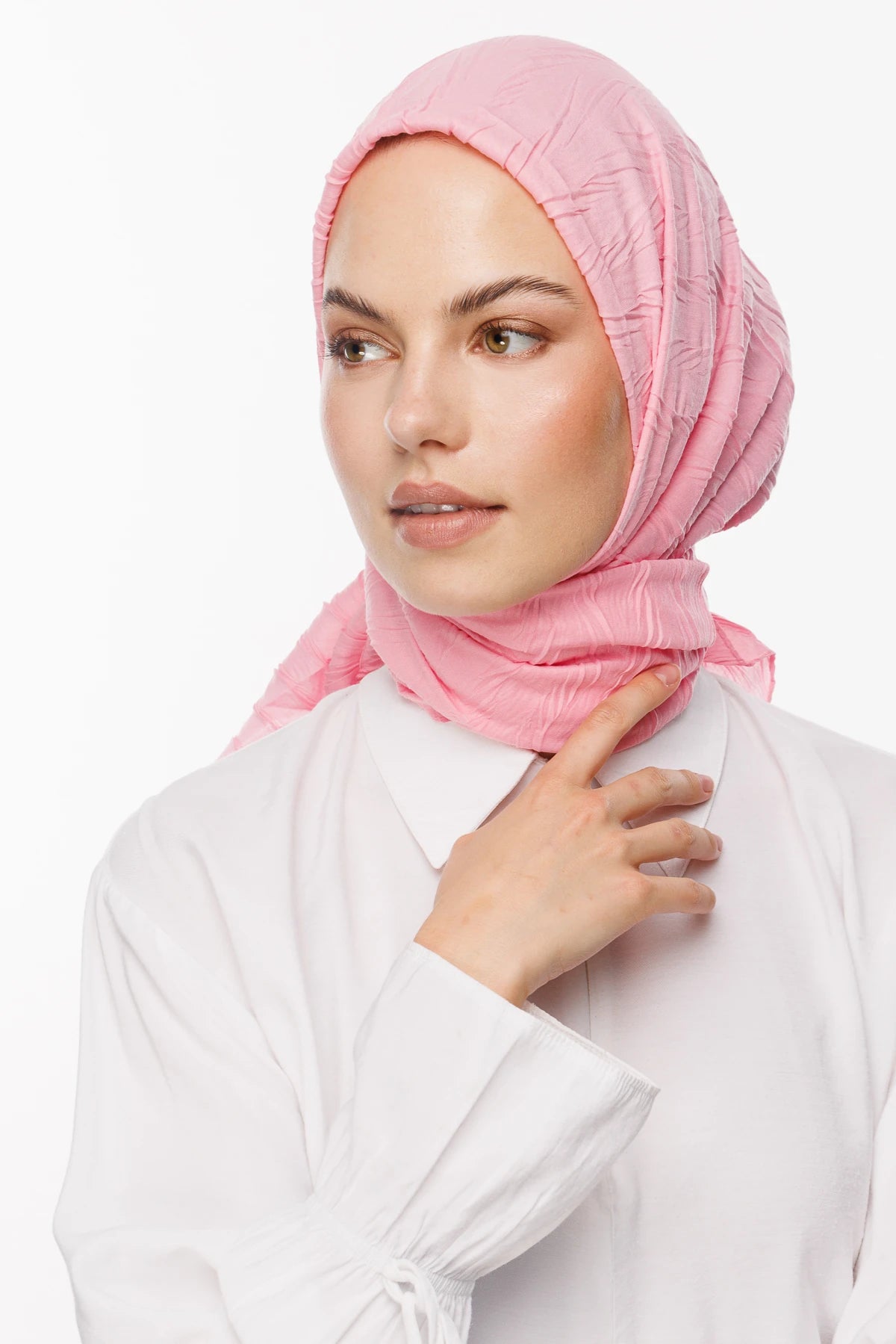 Piliseli Bambu Eşarp - Şeker Pembe