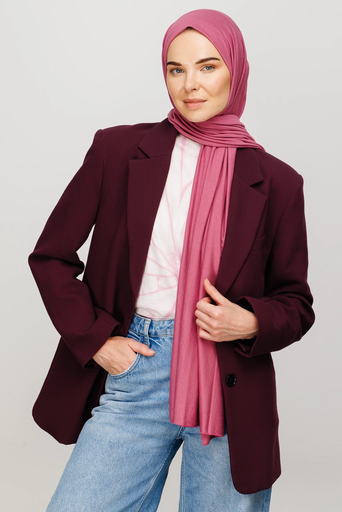 Penye Şal - Gül Kurusu