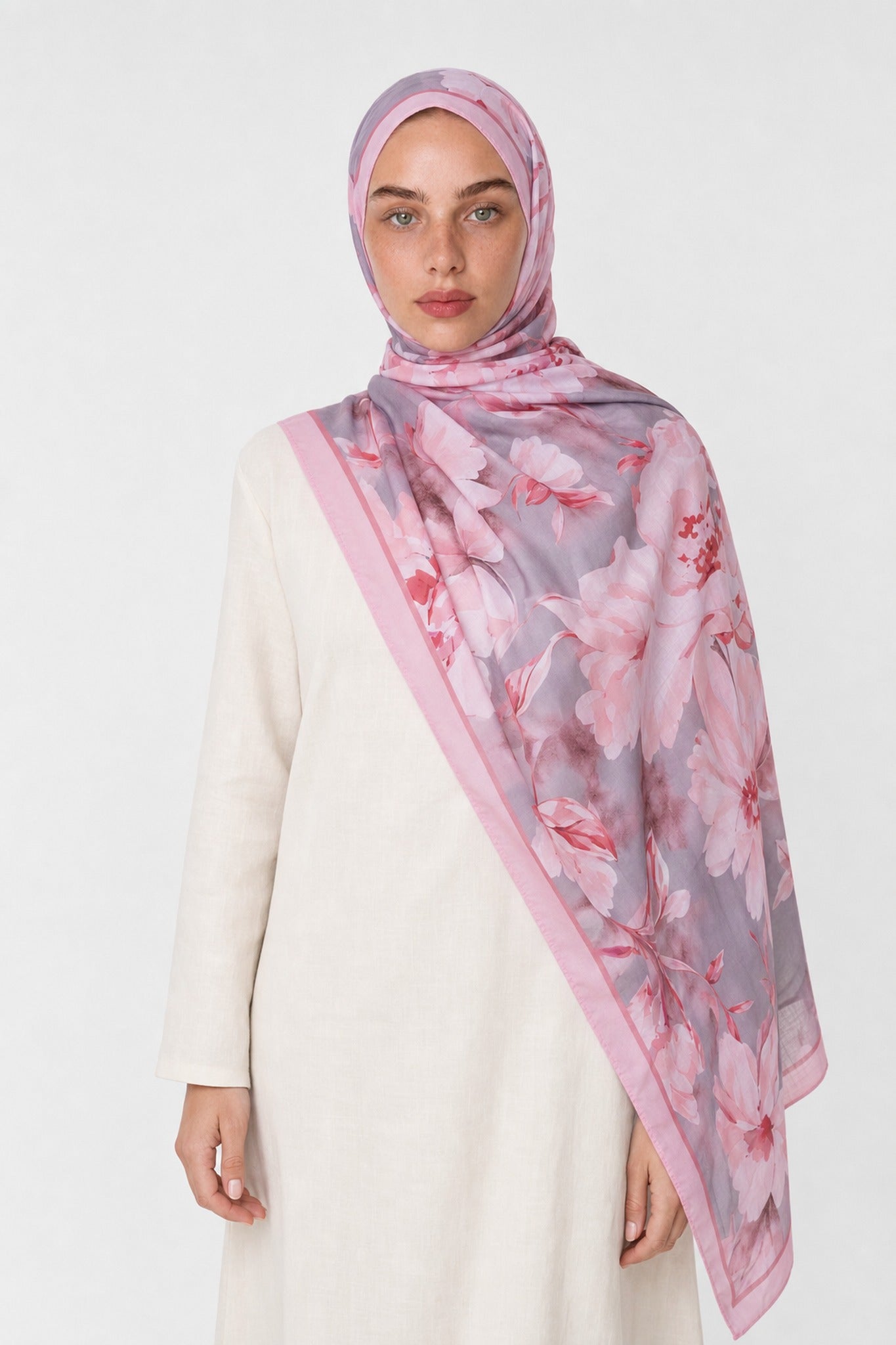 Serene Desen Neo Crash Şal - Pembe