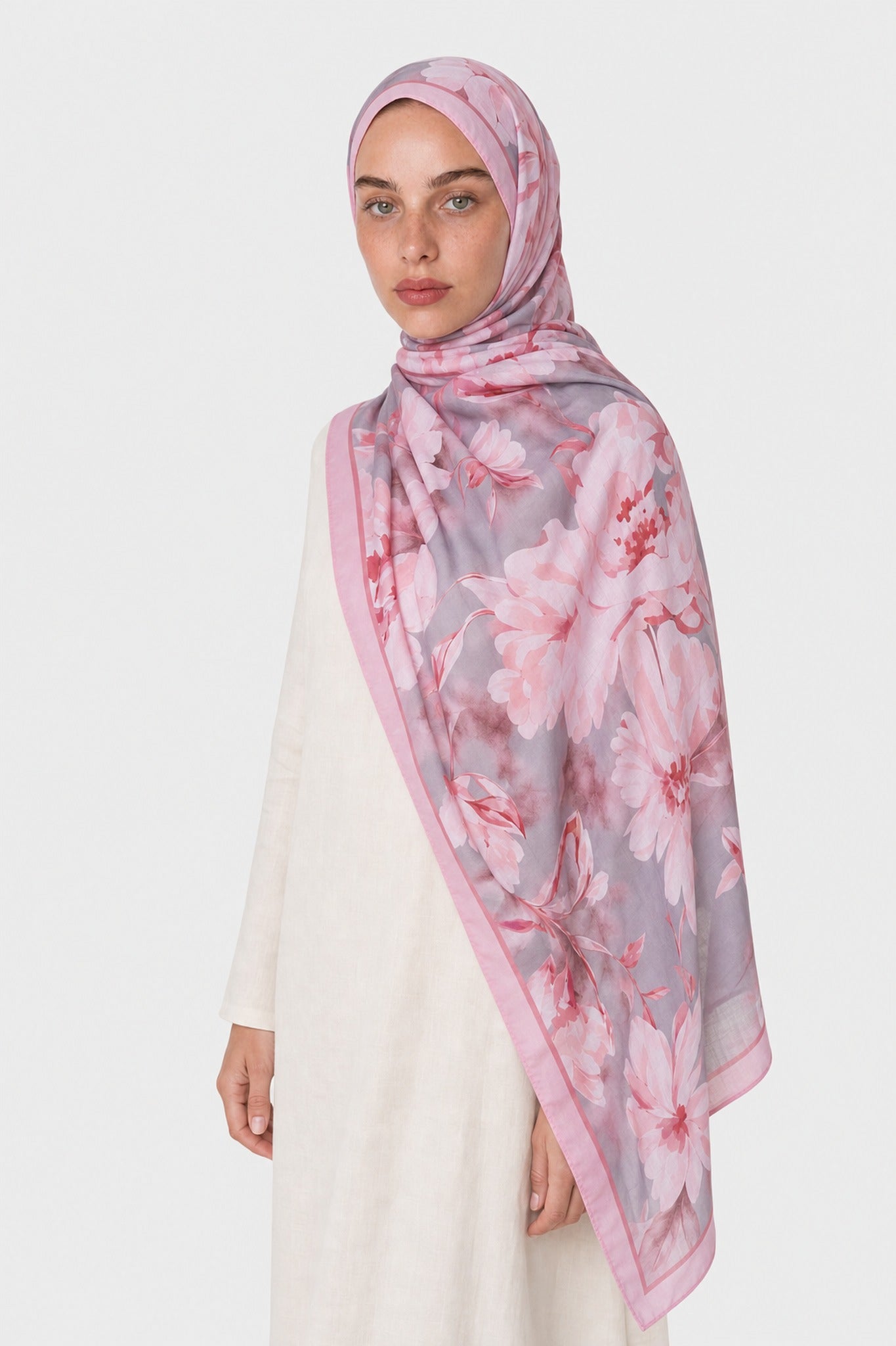 Serene Desen Neo Crash Şal - Pembe