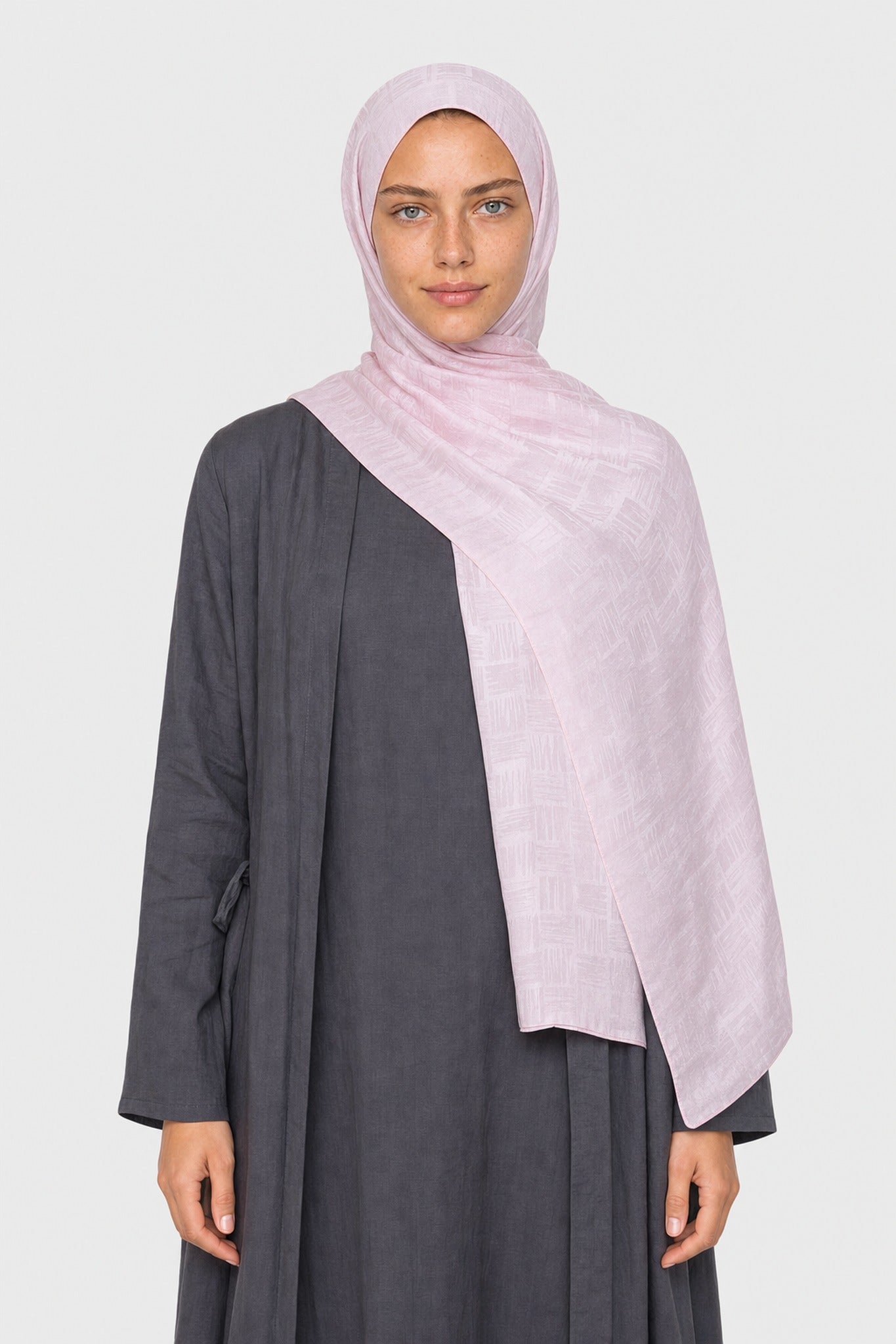 شال نوريا جاكار أيروبين المنقوش - Pembe