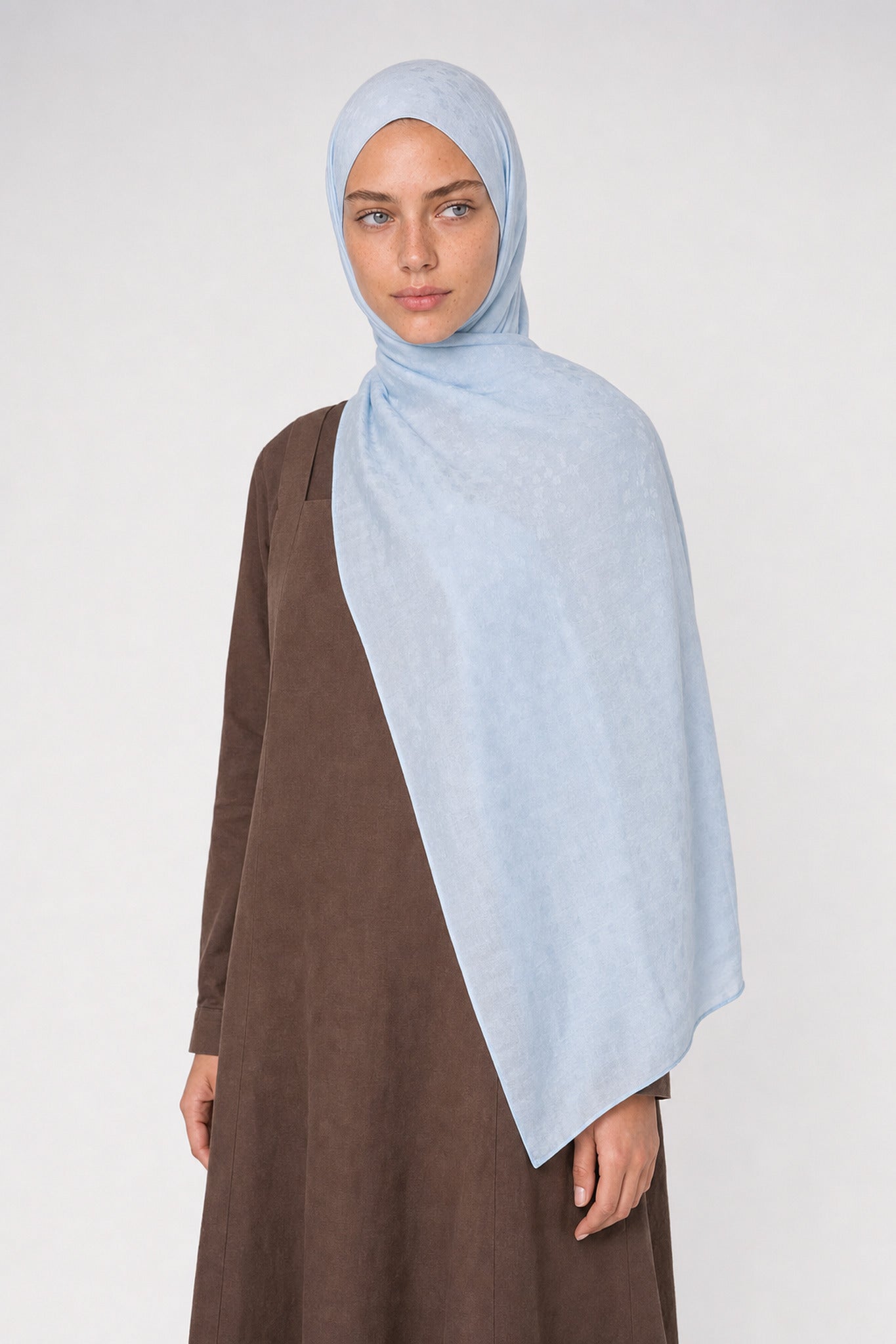 Pulse Desen Ayrobin Jakar Şal - Bebek Mavisi