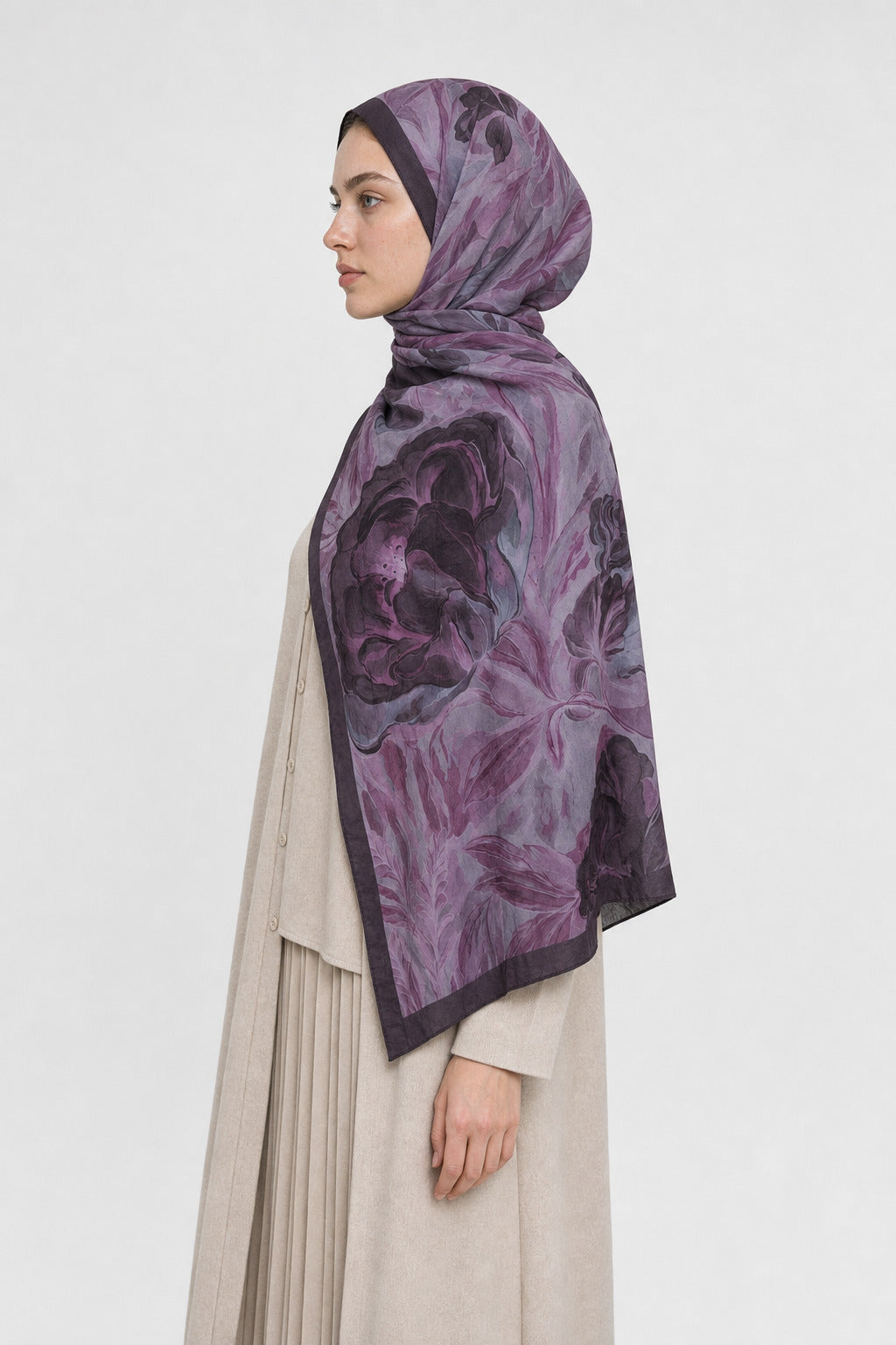 Mauve Desen Neo Crash Şal - Mor