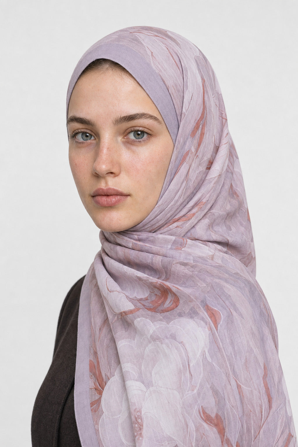Mauve Desen Neo Crash Şal - Pudra
