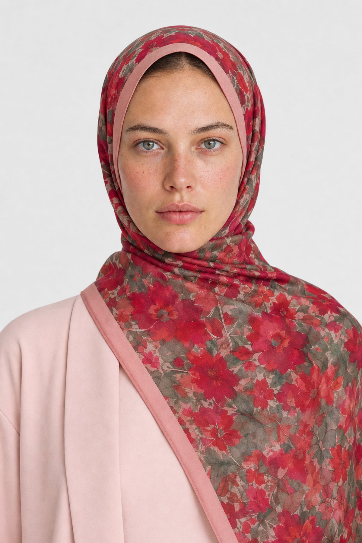 Lauris Desen Hebei İpek Şal - Pembe