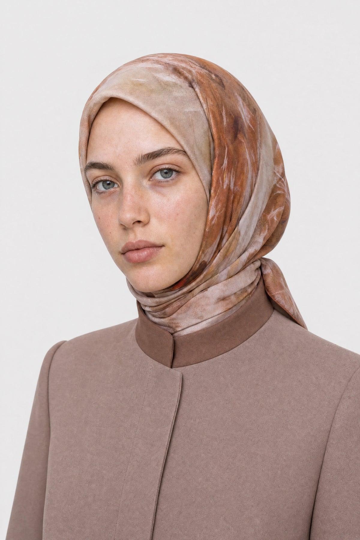 Grace Desen Organik Eşarp - Kahverengi