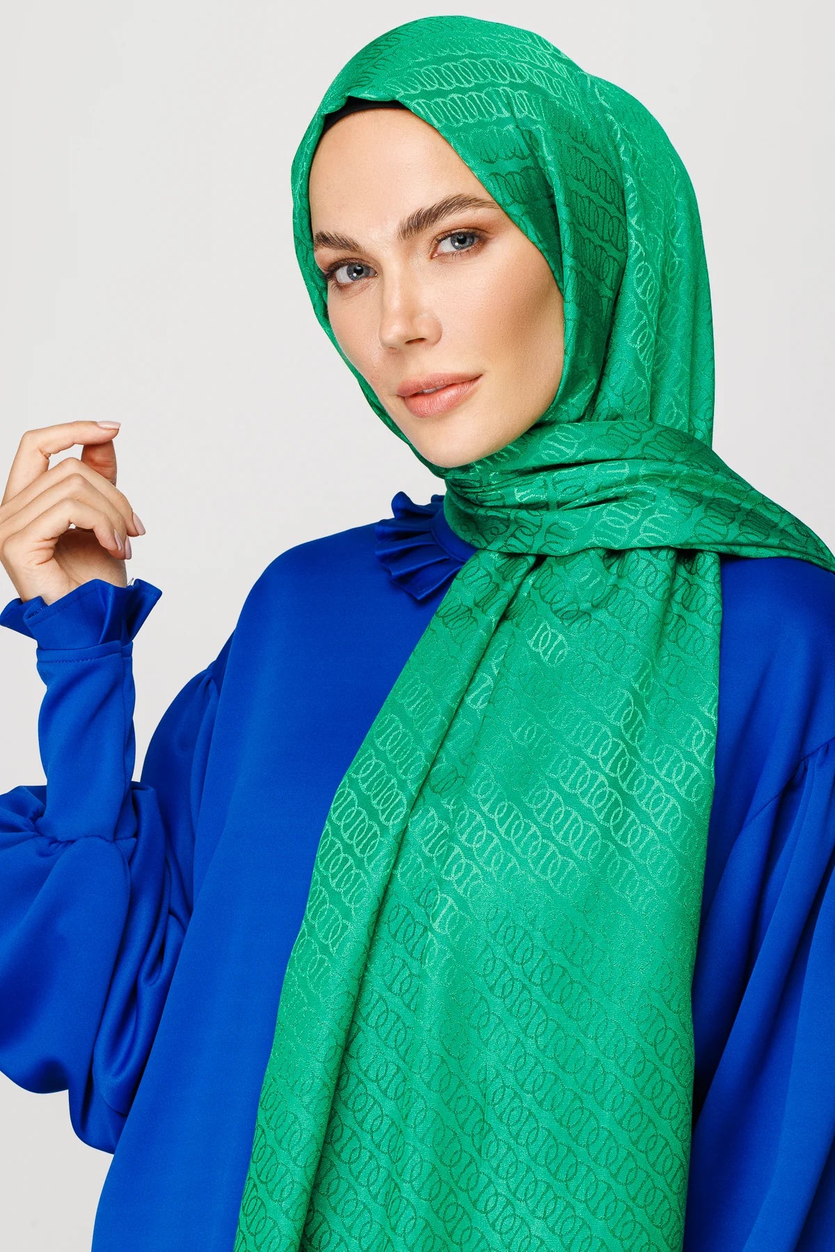 Forever Desen Parlak Jakar Şal