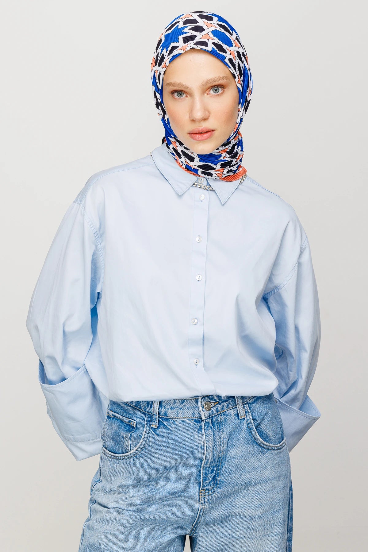 Şira Desen Pilise Eşarp - Siyah