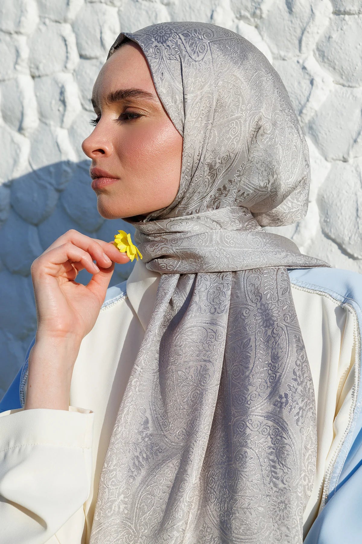 Vera Desen Shine Line Şal - Vizon-Taş Rengi