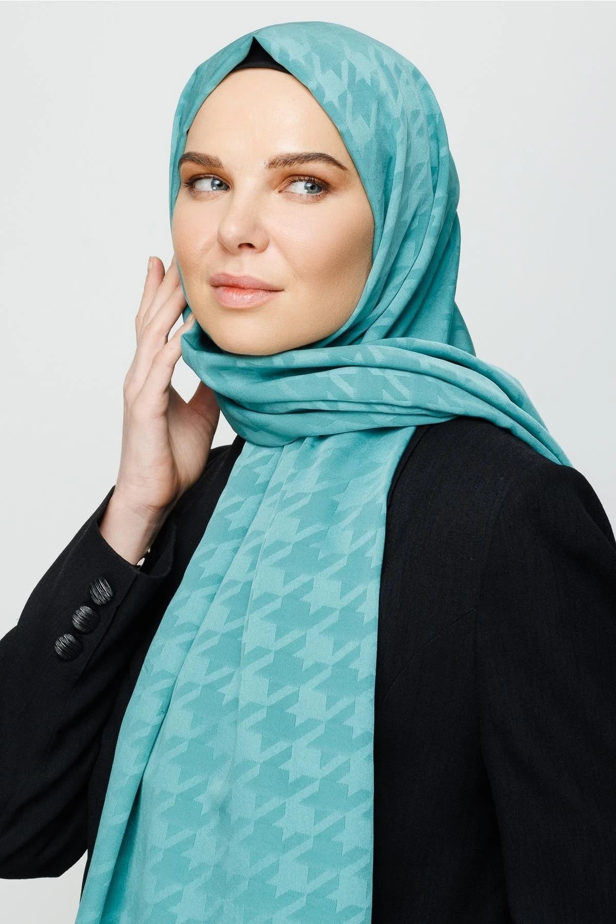 Kazayağı Desen İpeksi Jakar Şal