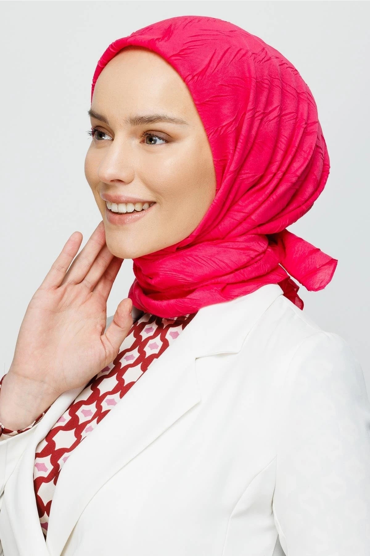Piliseli Bambu Eşarp - Fuşya