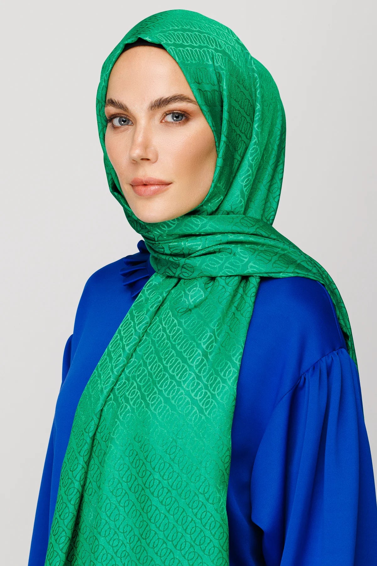 Forever Desen Parlak Jakar Şal
