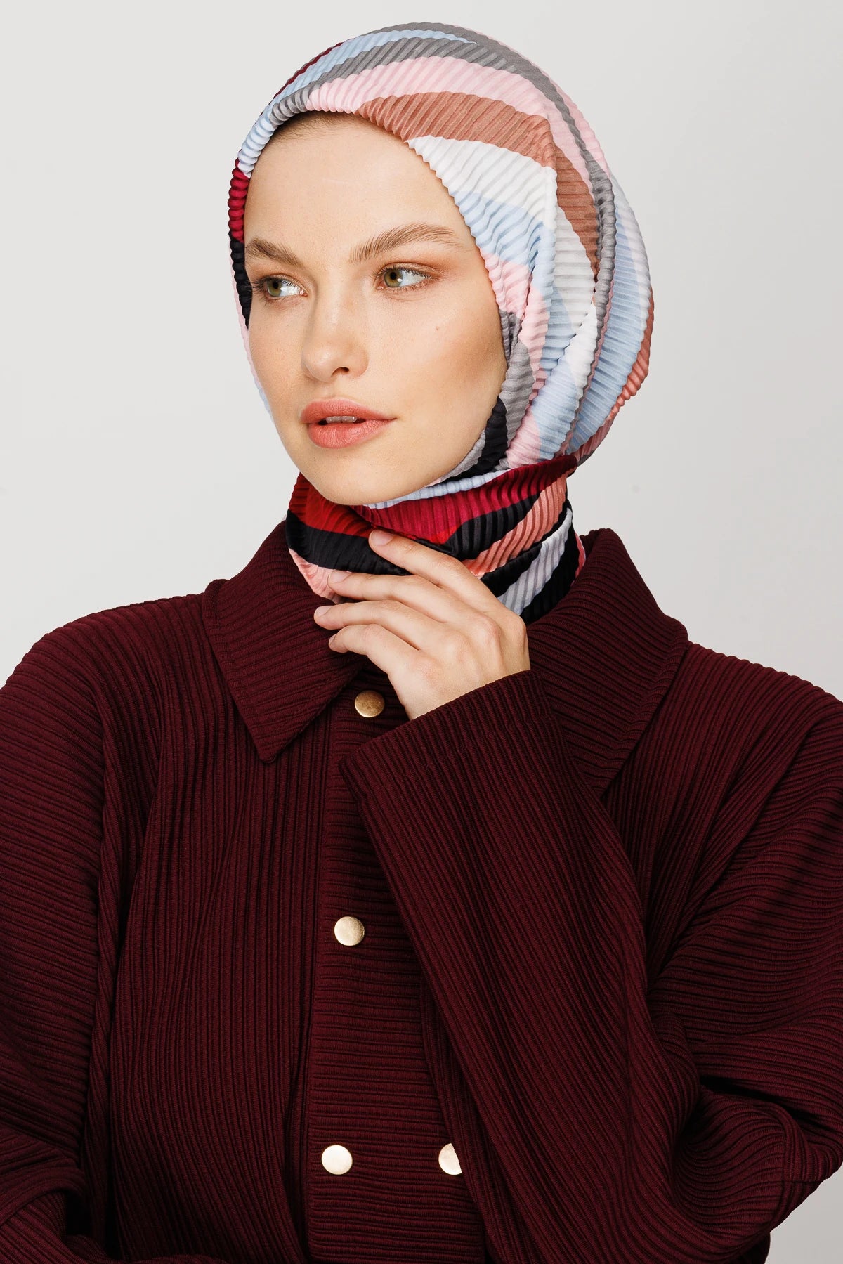 Akra Desen Pilise Eşarp - Soft Pembe