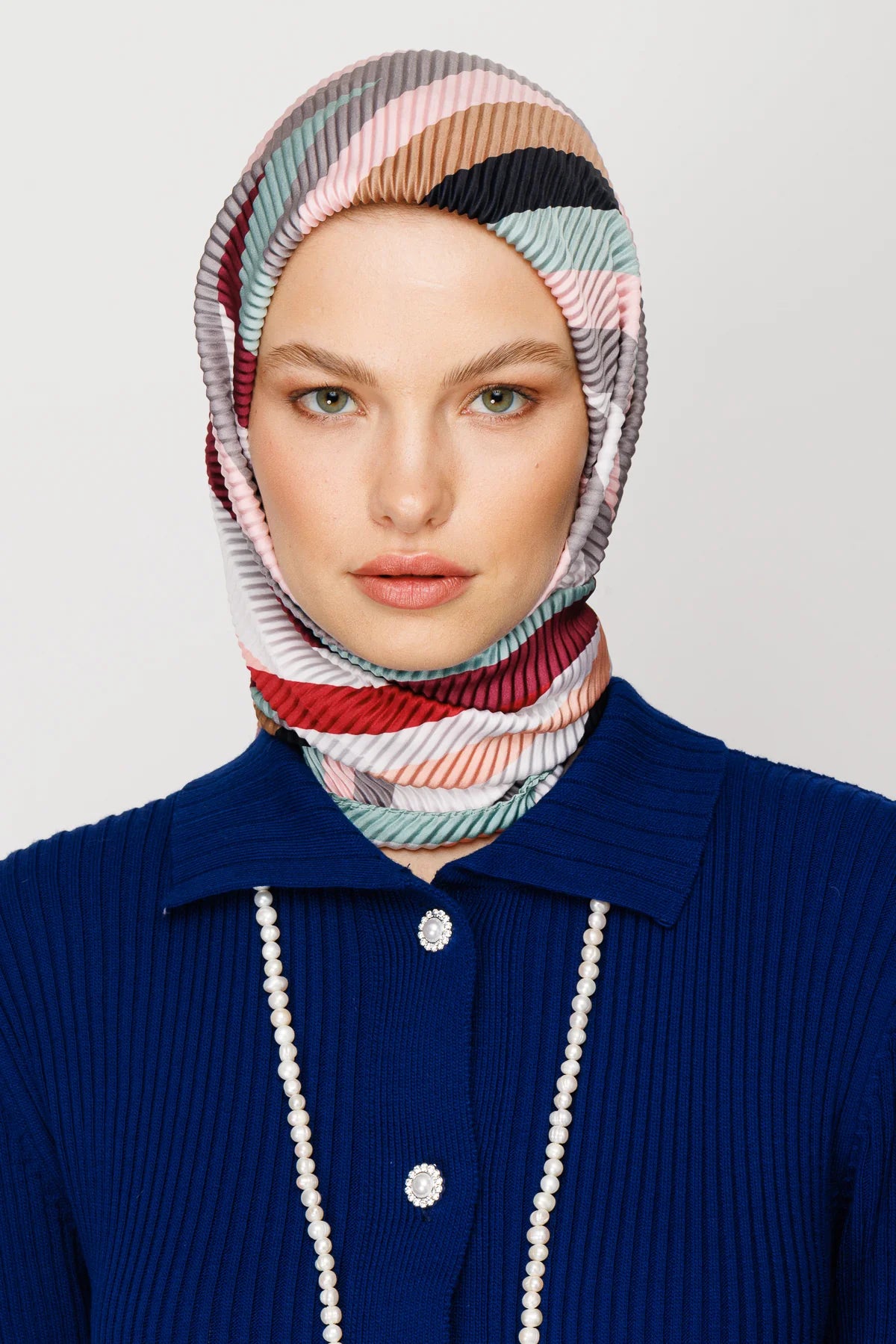 Akra Desen Pilise Eşarp - Mint Yeşili