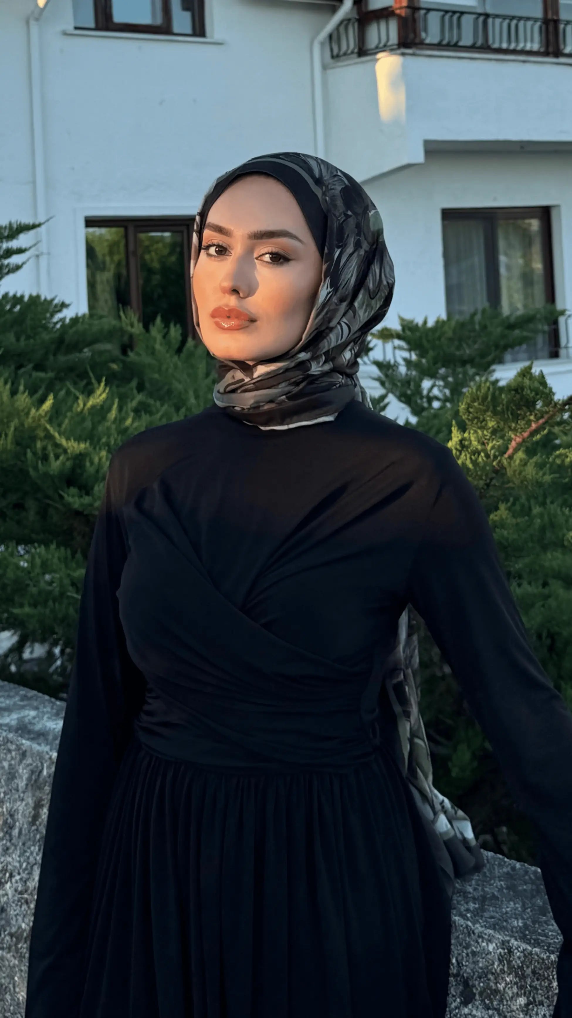 Rossel Desen Pamuk Şal - Haki