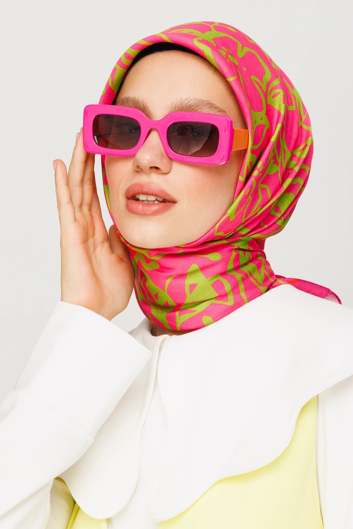 Floral Desen Dijital Soft Eşarp