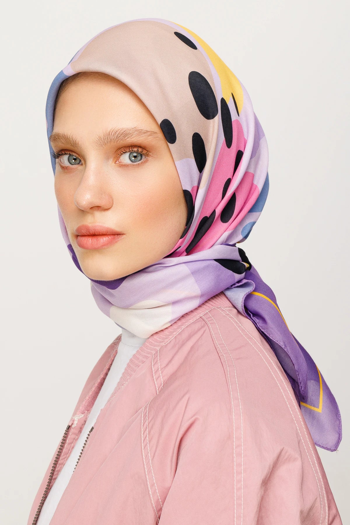 Bloom Desen Dijital Soft Eşarp - Lavanta