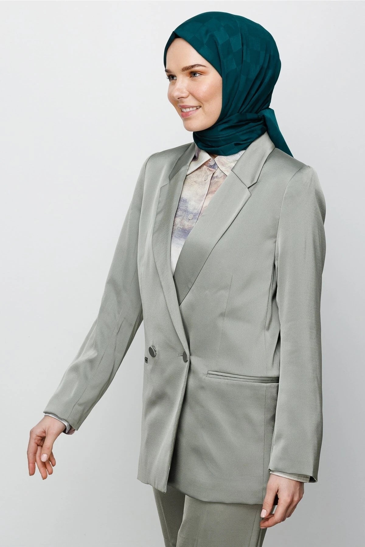 Dama Desen İpeksi Jakar Şal