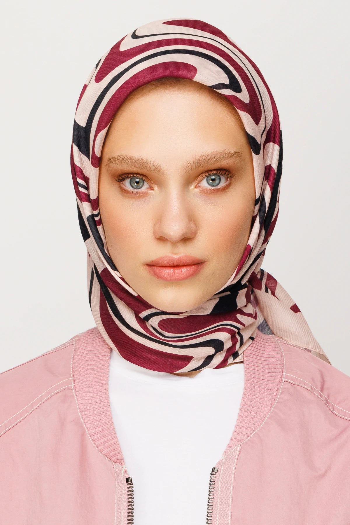 Mira Desen Dijital Soft Eşarp - Magenta