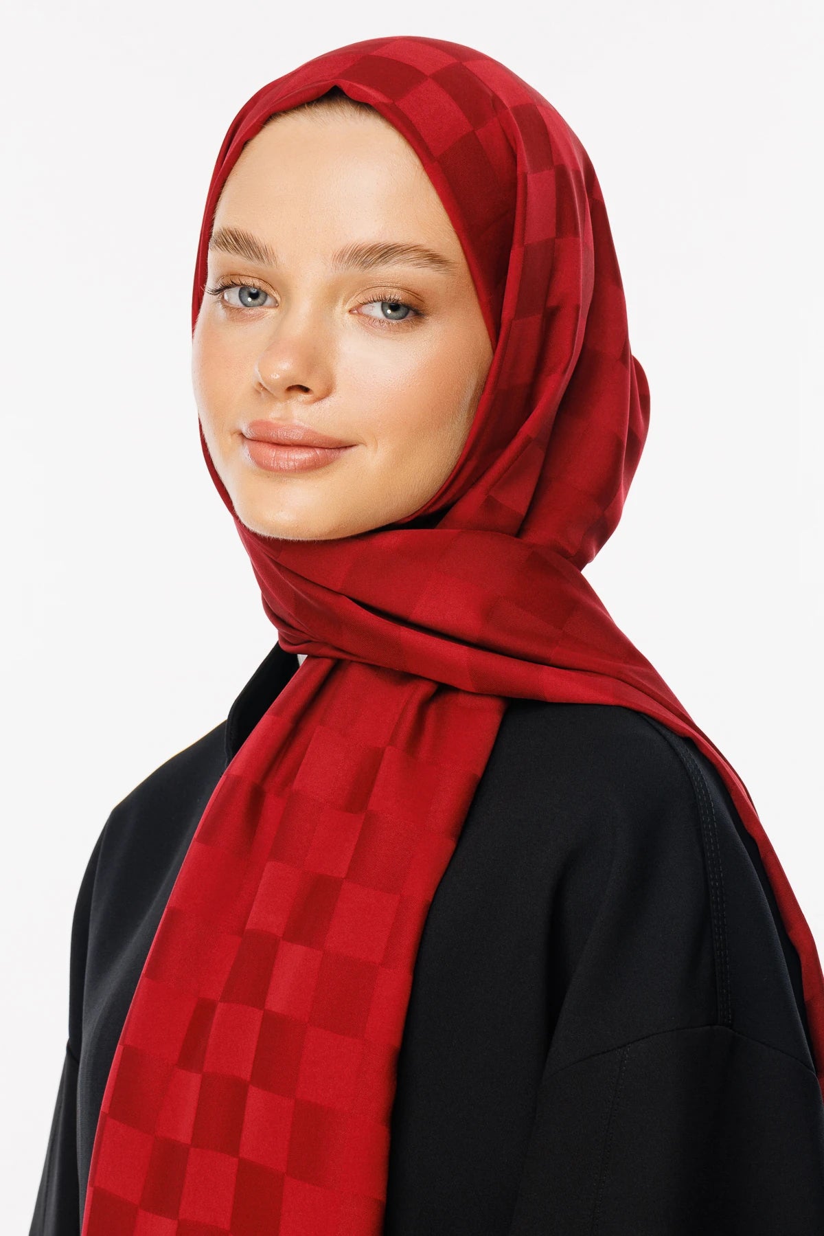Dama Desen İpeksi Jakar Şal - Magenta