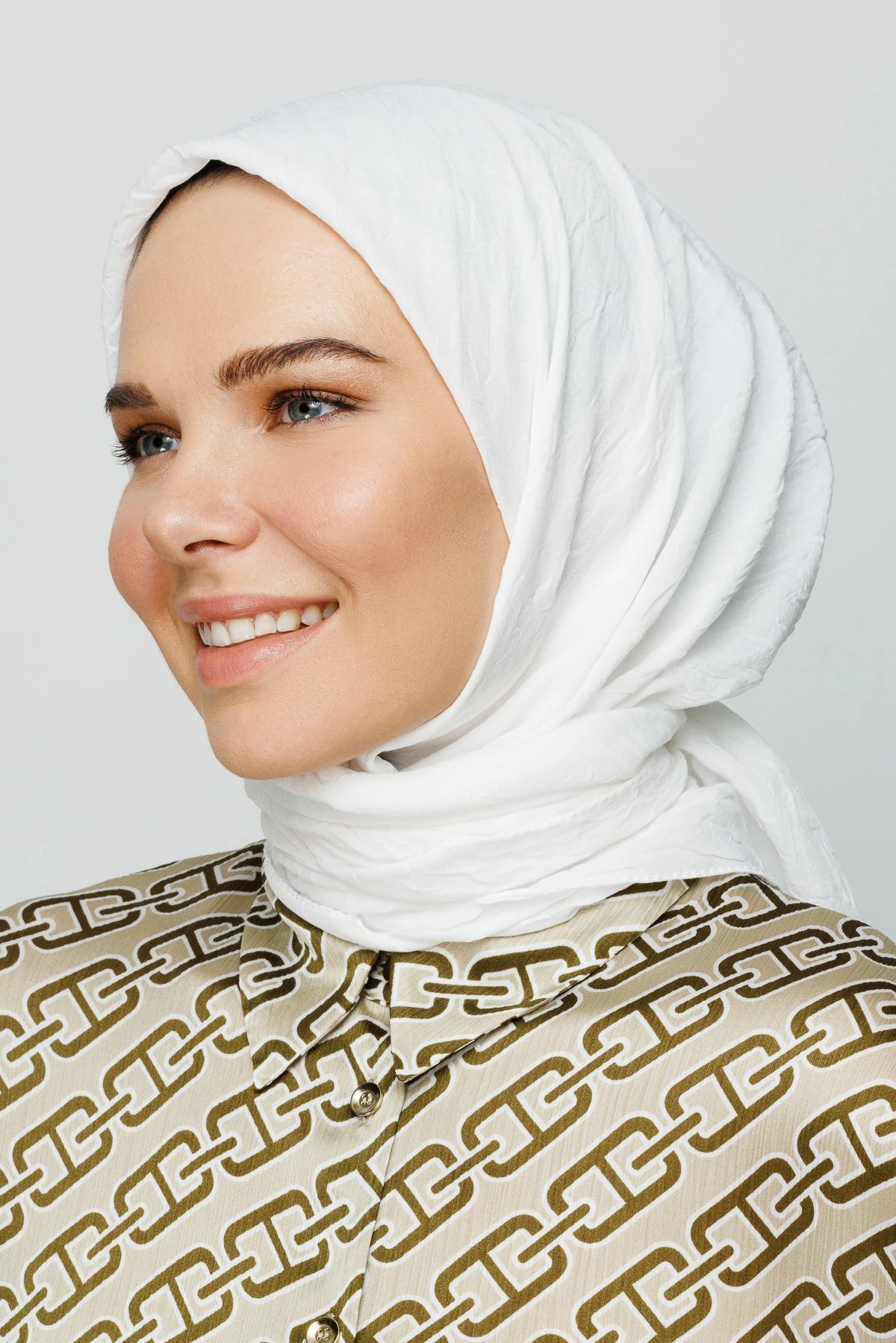 Bambu Eşarp - Beyaz