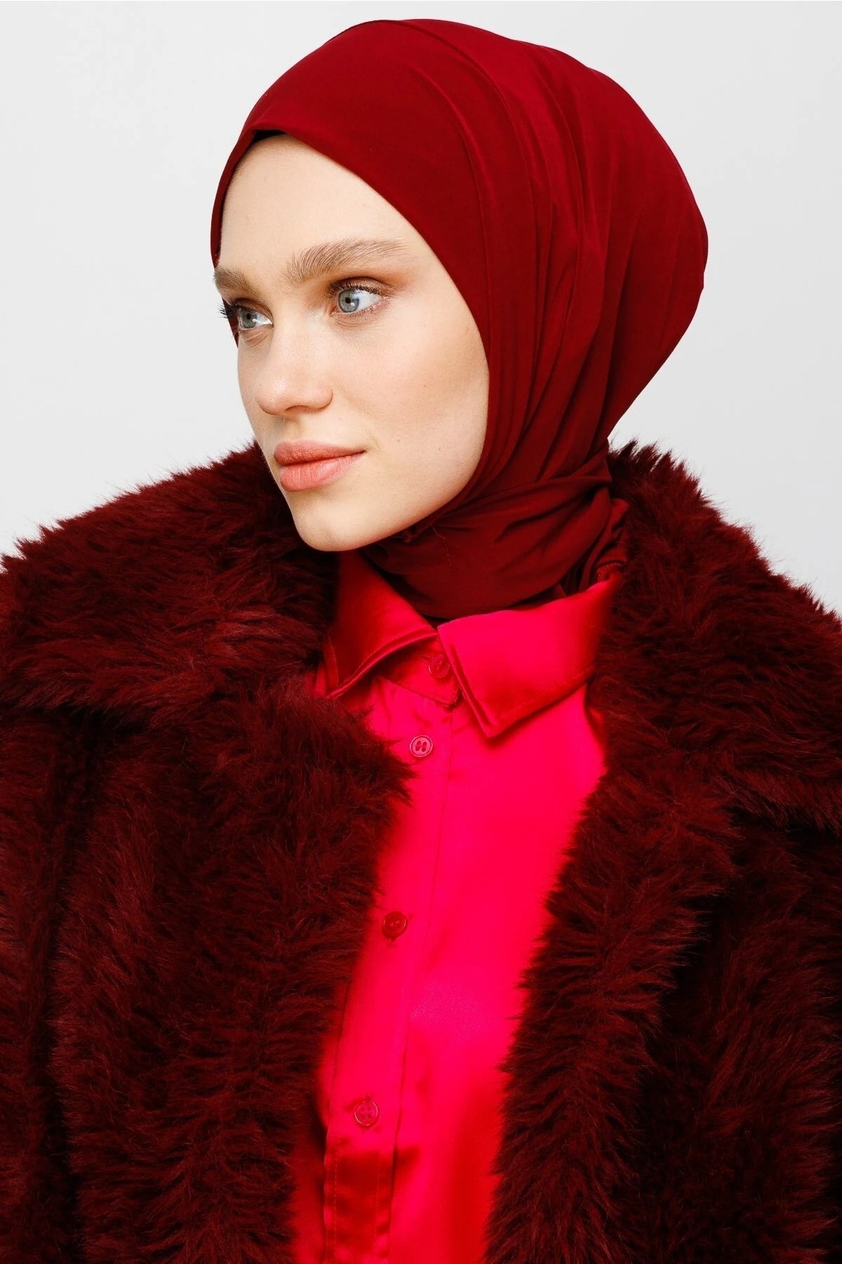 Hazır Şal - Bordo