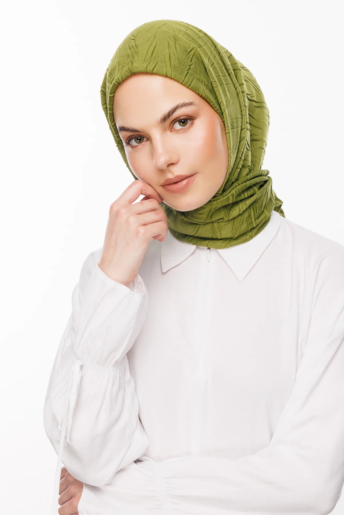 Piliseli Bambu Eşarp - Yosun