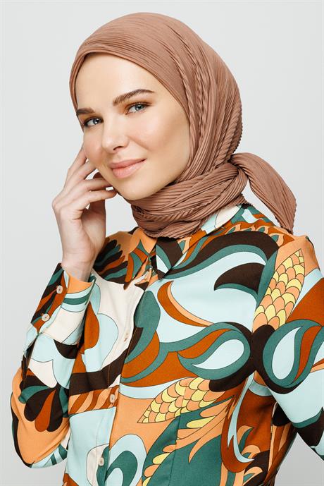 Pilise Eşarp - Açık Vizon
