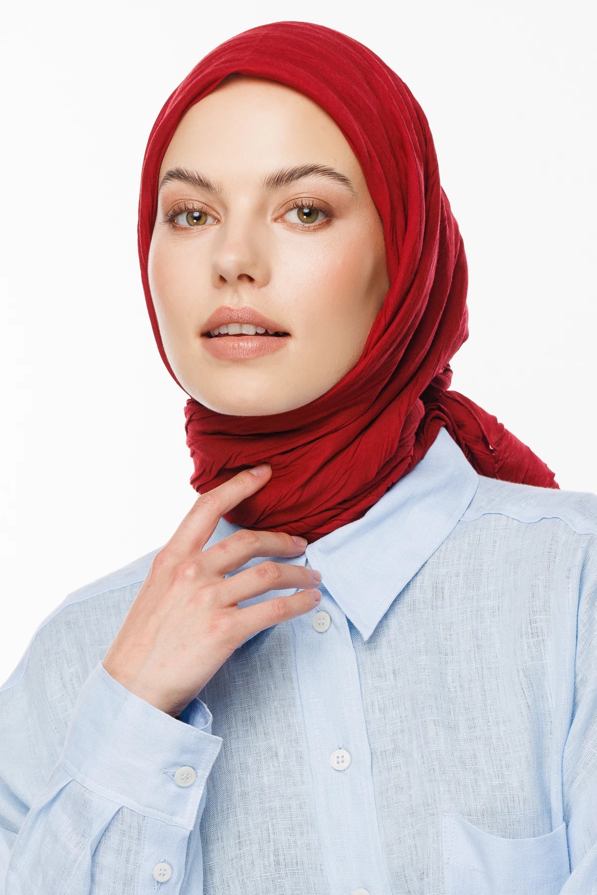 Piliseli Bambu Eşarp - Bordo