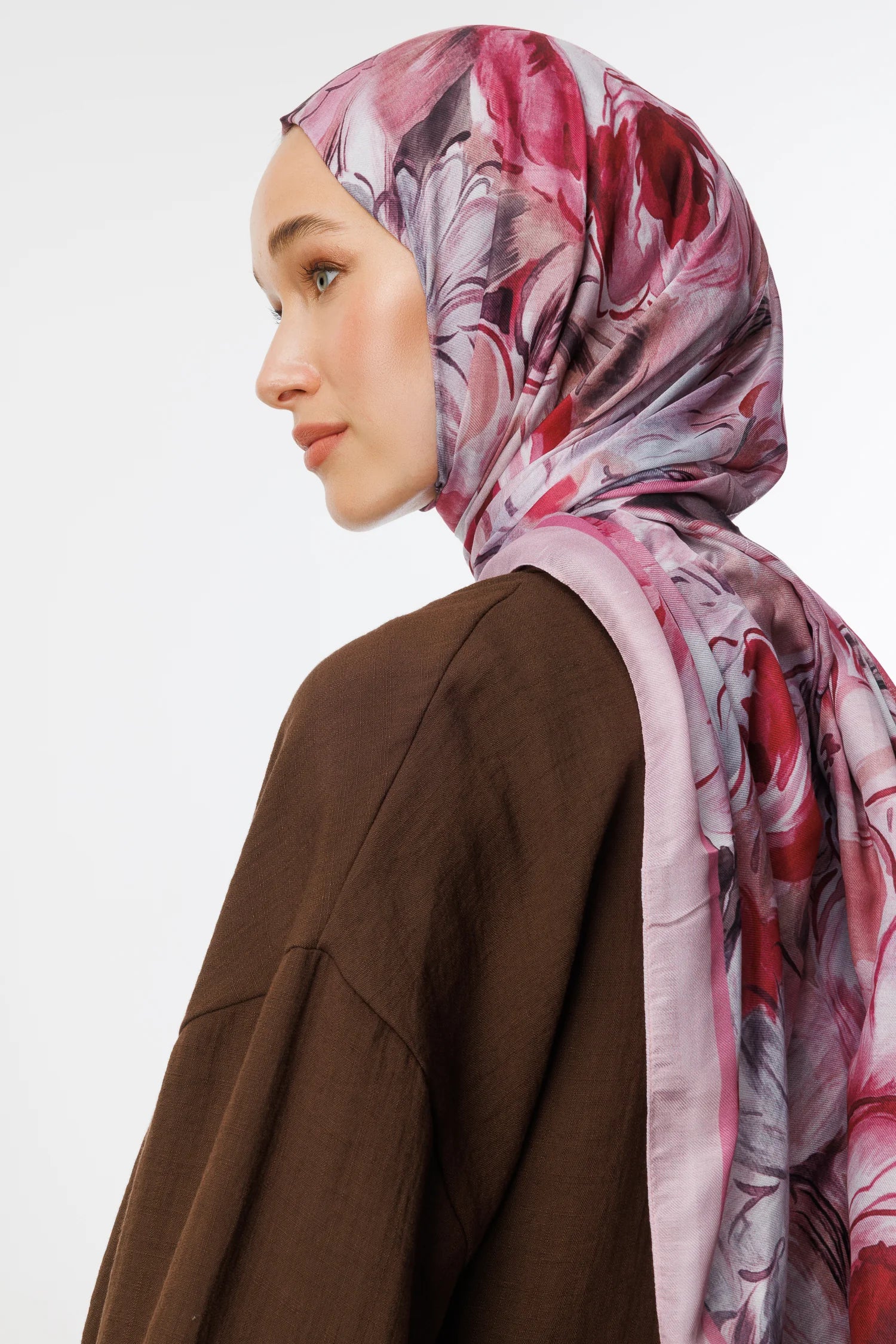Rossel Desen Pamuk Şal - Pembe