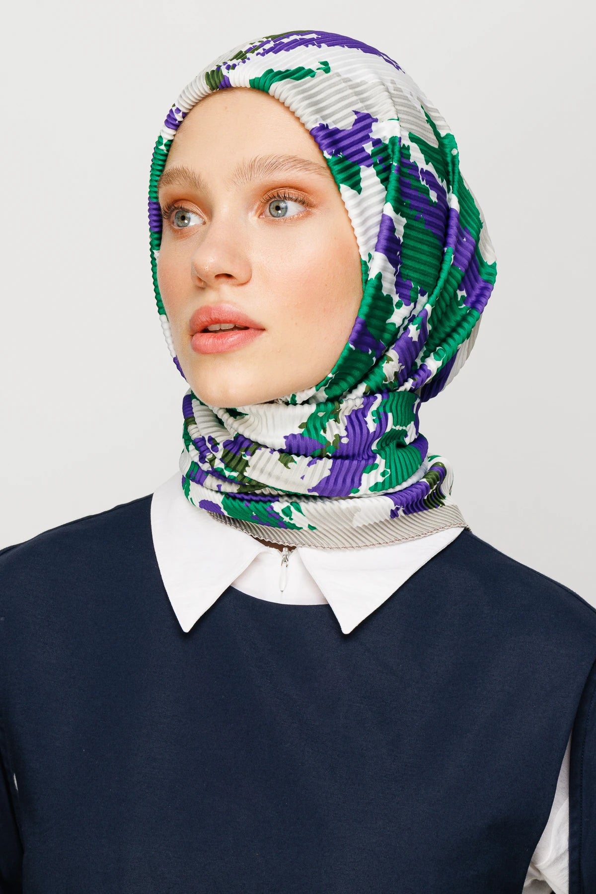 Batik Desen Pilise Eşarp - Benetton Yeşili