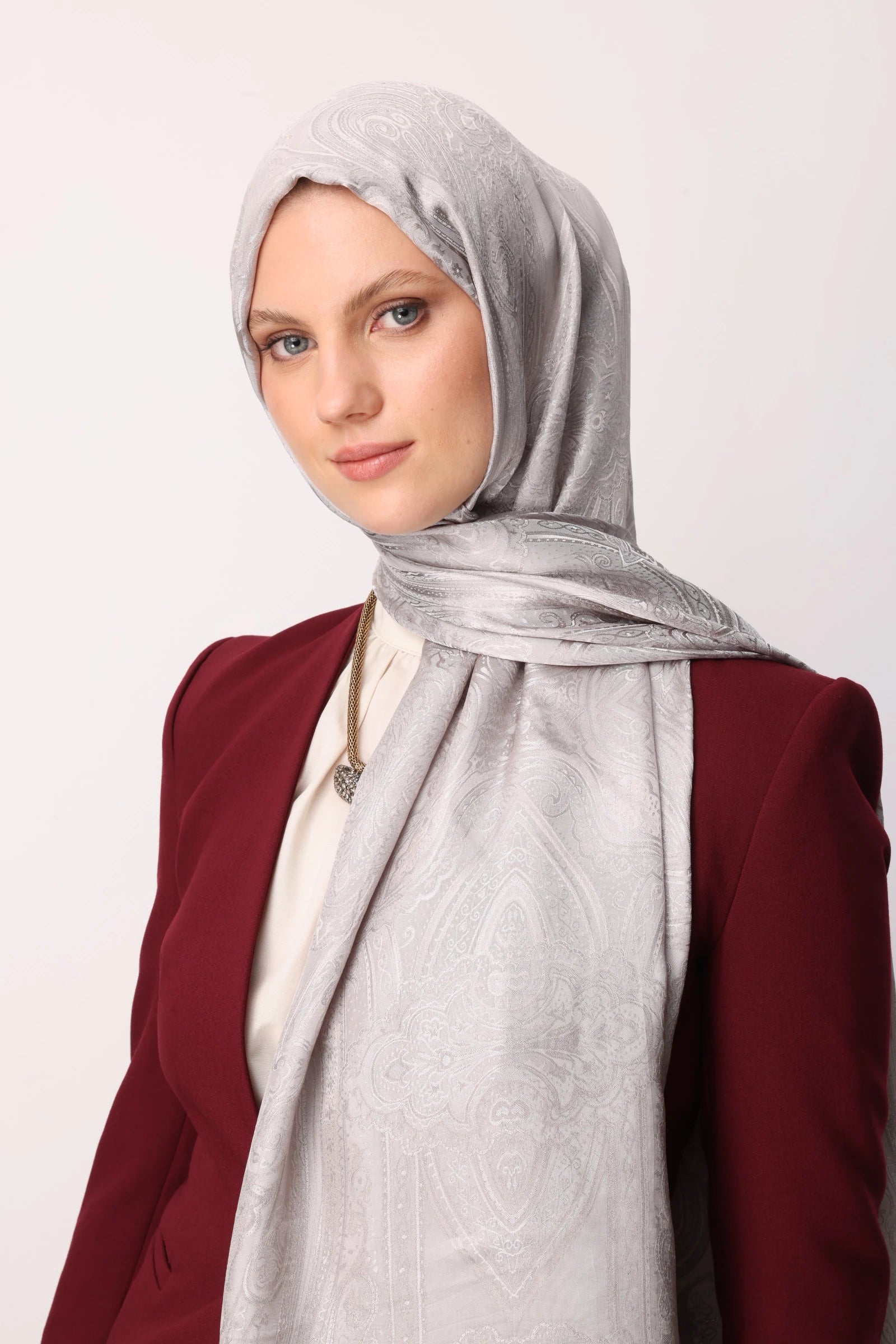 Moren Desen Shine Line Şal - Vizon-Taş Rengi