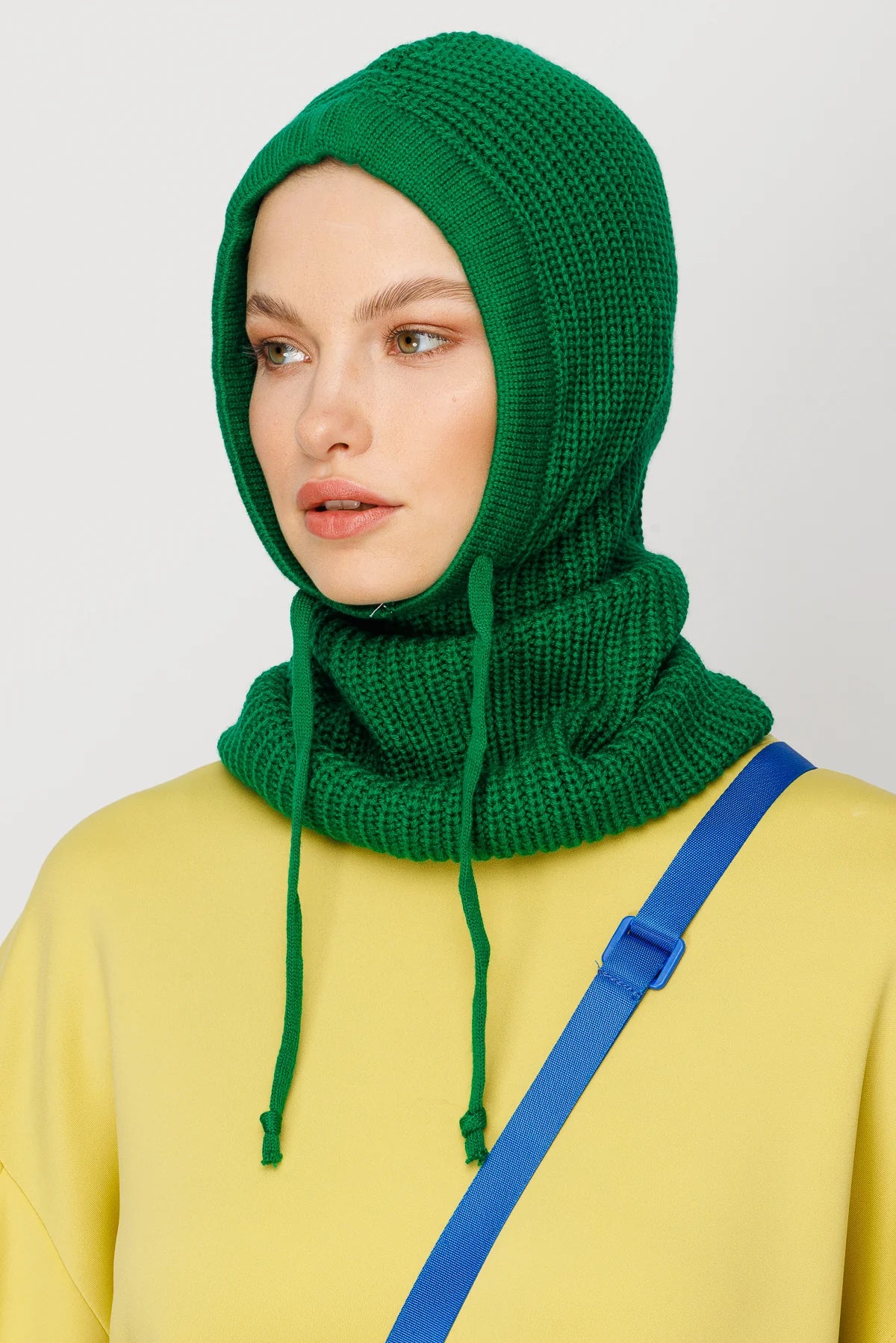 Balaclava Triko Başlık - Benetton Yeşili