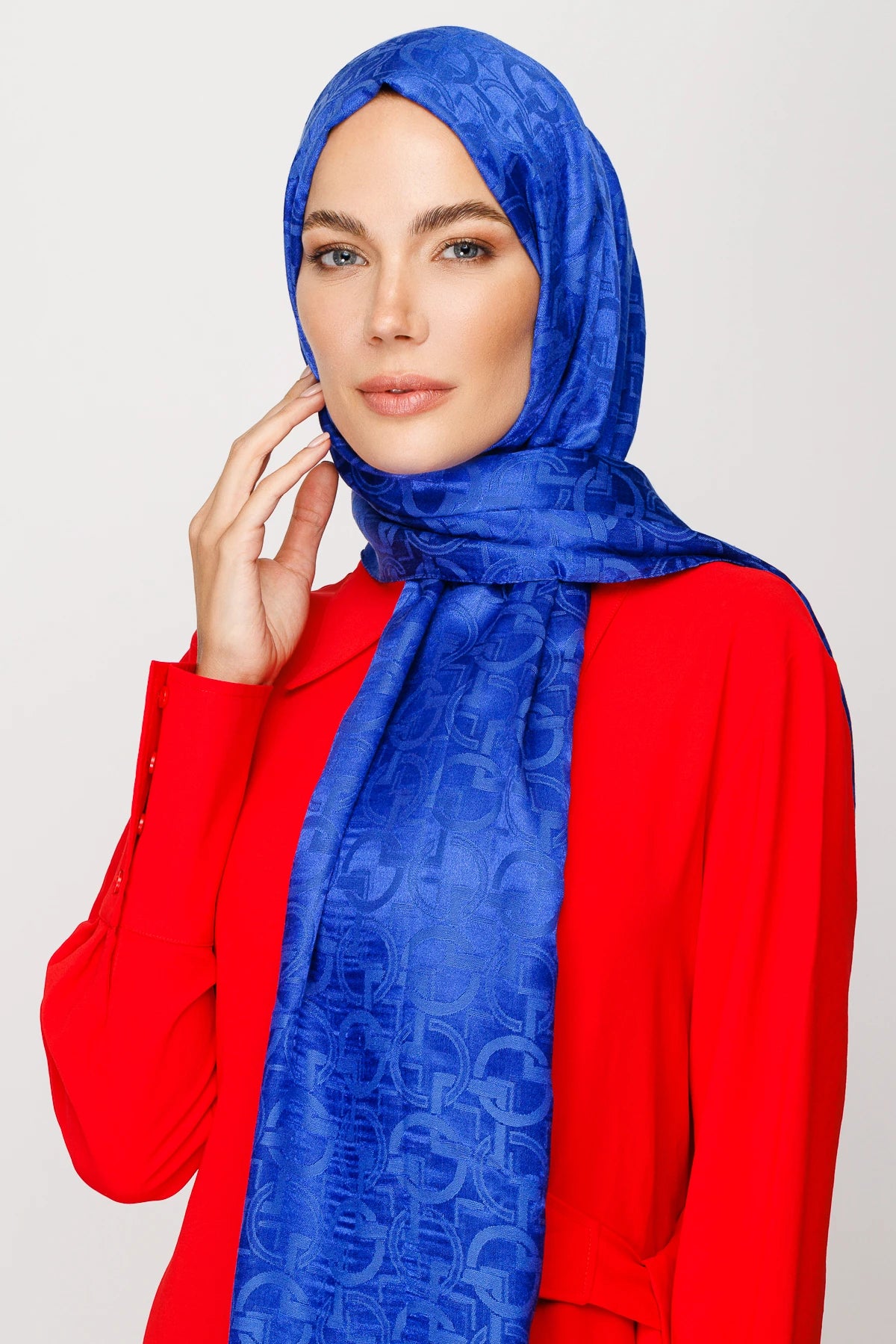 Longar Desen Parlak Jakar Şal