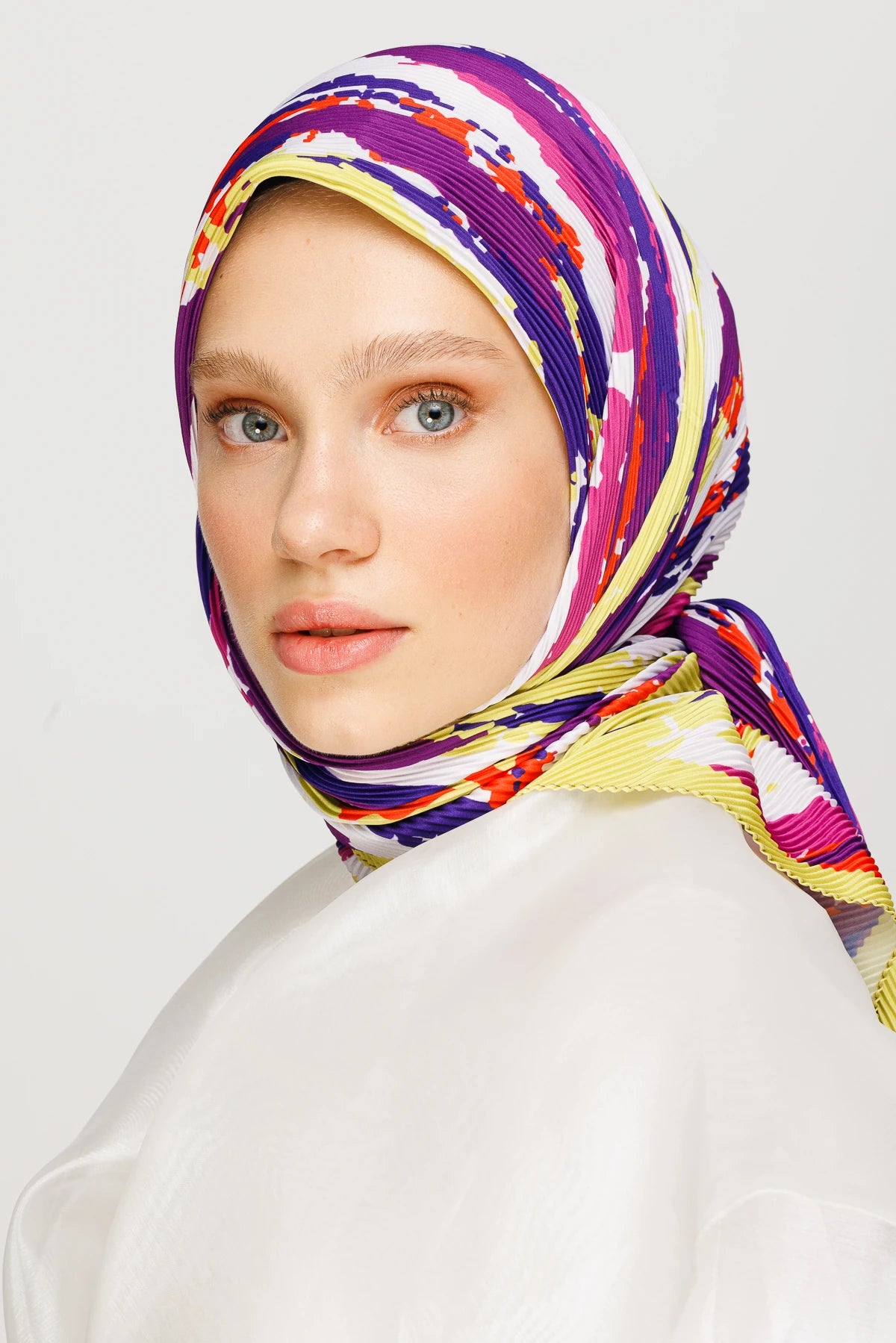 Batik Desen Pilise Eşarp - Mürdüm