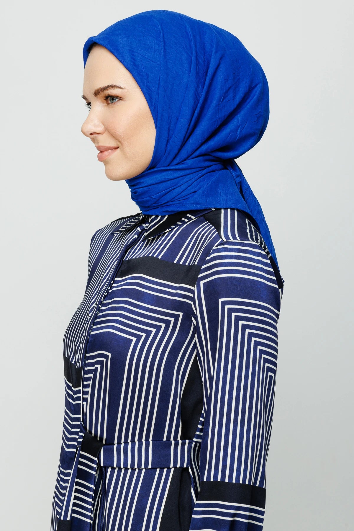 Bambu Eşarp - Saks Mavi