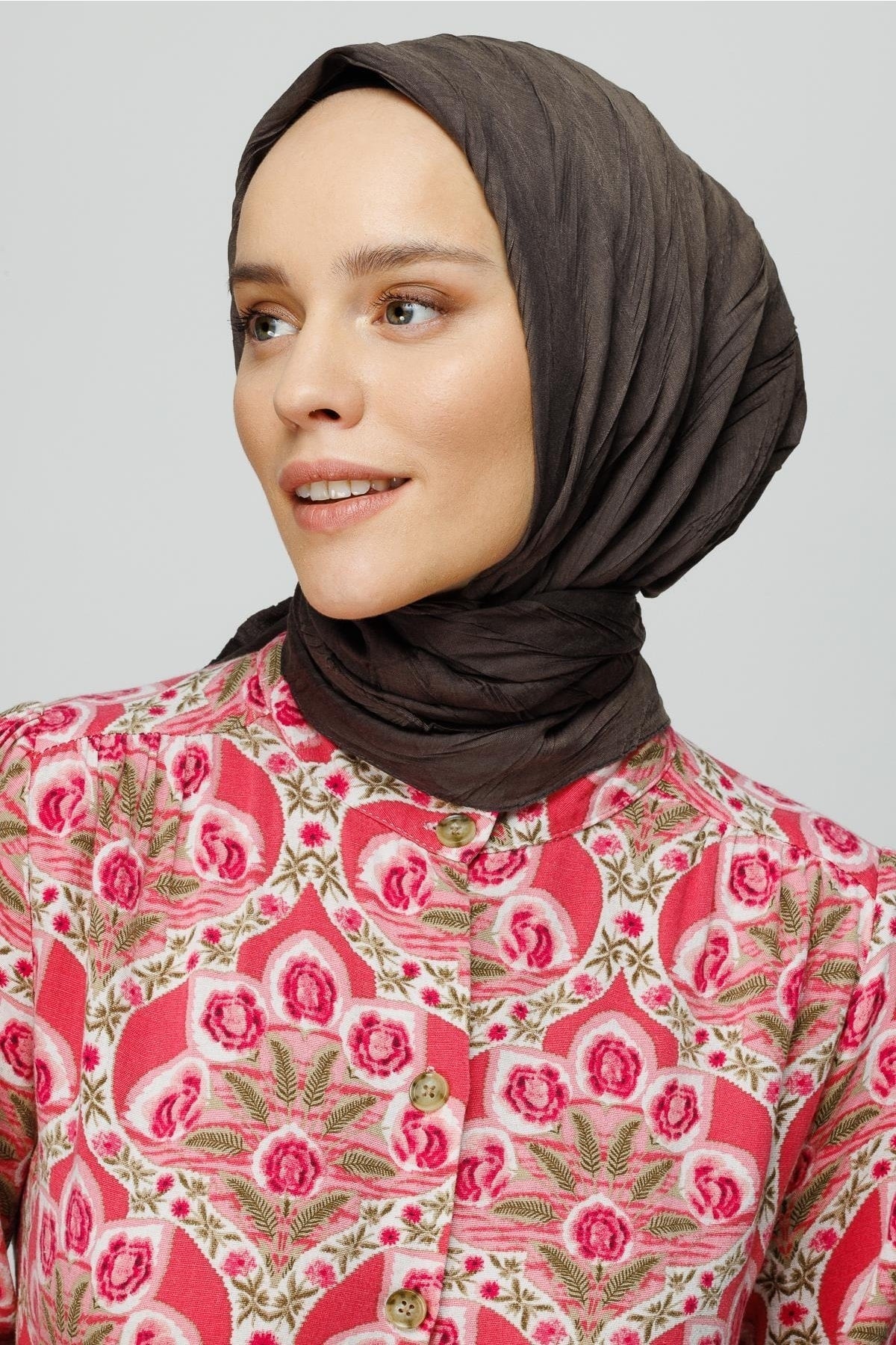 Piliseli Bambu Eşarp - Füme