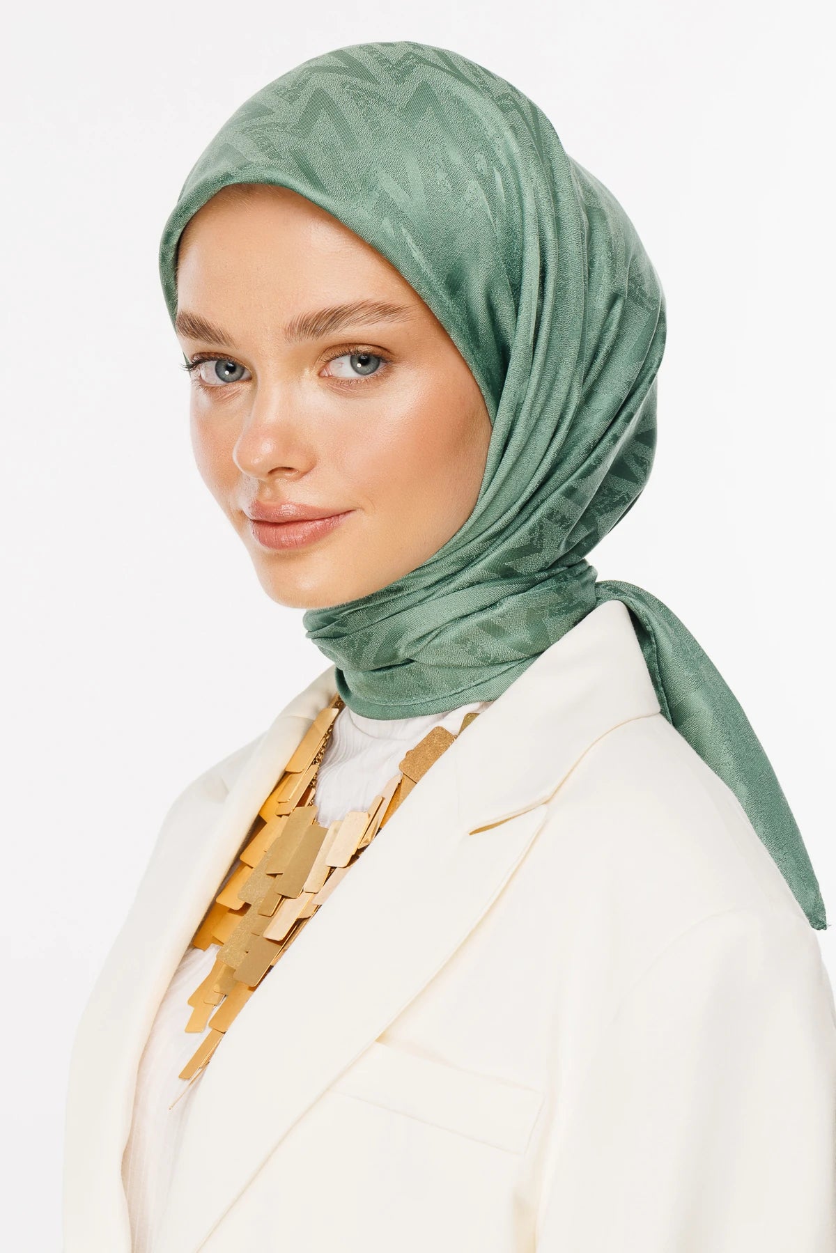 Luxury Jakar Eşarp - Küf Yeşili