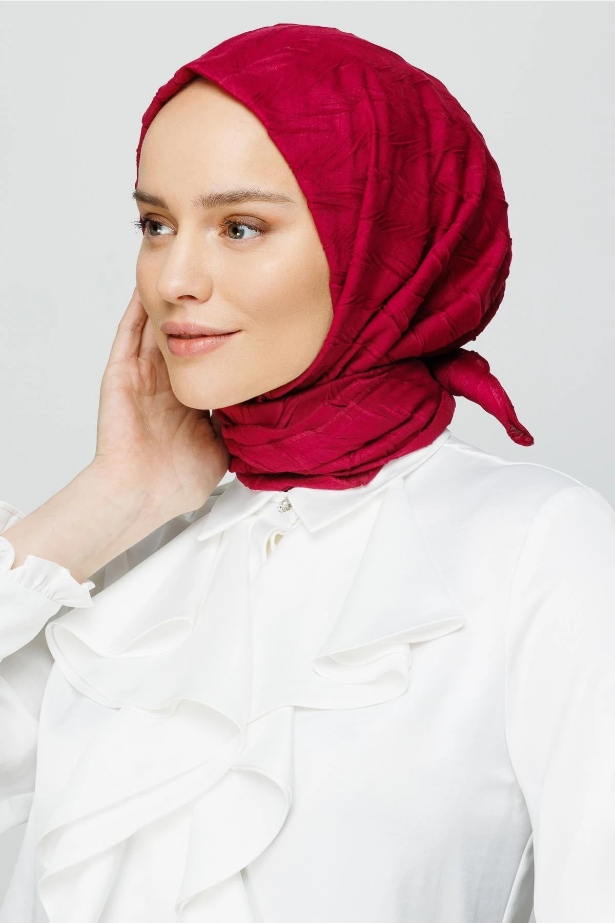 Piliseli Bambu Şal - Magenta